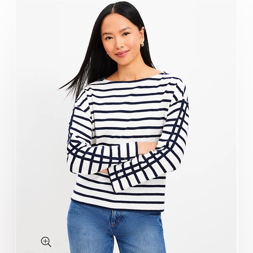 COPY - Women’s Cotton Striped Wide Sleeve Boatneck Top - NWT